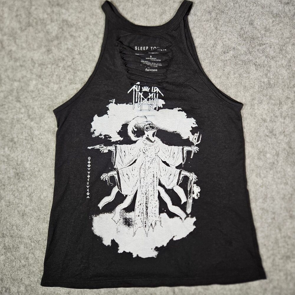 Sleep Token Merch Slit Black Tank Top Metal Rock Alt Music Band Size Small